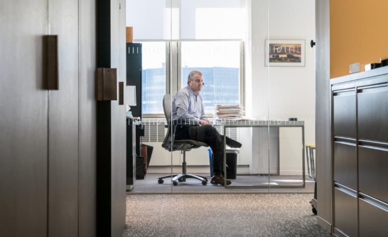 Man in an Ares Capital Corporation office